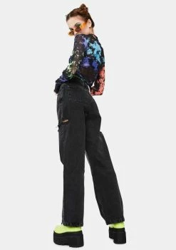 Best deal β¨ The Ragged Priest Charcoal Slasher Distressed Dad π Jeans β 9 The Ragged Priest Charcoal Slasher Distressed Dad Jeans