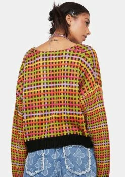 The Ragged Priest Tops Synth Knit Cardigan