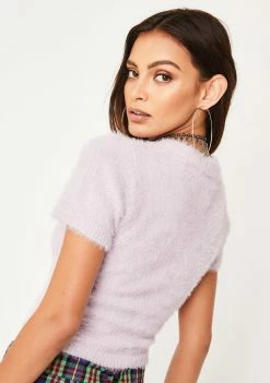 The Ragged Priest Tops Bliss Fuzzy Crop Top