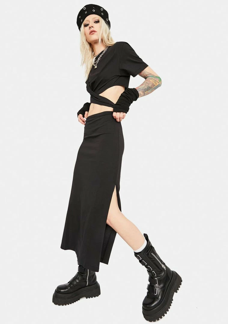 Coupon 👍 The Ragged Priest 👗 Dresses Hidden Cutout Midi 👗 Dress 😀 5 The Ragged Priest Dresses Hidden Cutout Midi Dress