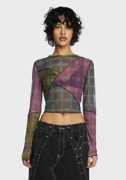 The Ragged Priest Neat Mesh Top Tops
