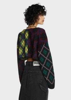 The Ragged Priest Tops Garage Plaid Cardigan
