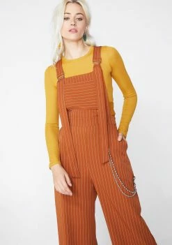 The Ragged Priest Strip Dungaree Jumpsuits & Rompers