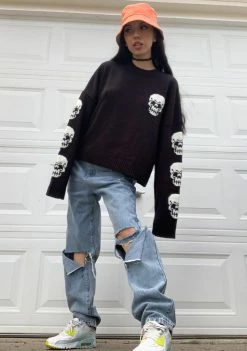 Best Sale ⌛ The Ragged Priest Creator Knit Sweater 🧨 8 The Ragged Priest Creator Knit Sweater