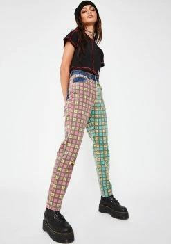 The Ragged Priest Hot Rod Mix Check Jeans Bottoms
