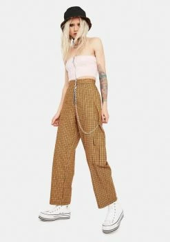 The Ragged Priest Pattern Plaid Cargo Pants