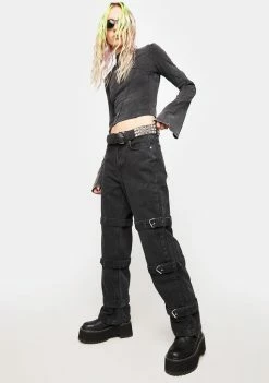 The Ragged Priest Bottoms Buckle Denim Jeans