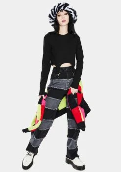 The Ragged Priest Veil Ringer Crop Top