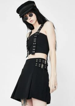 The Ragged Priest Restrain Buckle Mini Skirt Bottoms