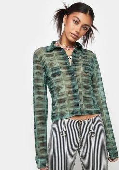 The Ragged Priest Tops Voices Mesh Shirt