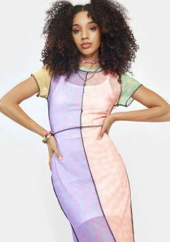 The Ragged Priest Blurry Midi Dress