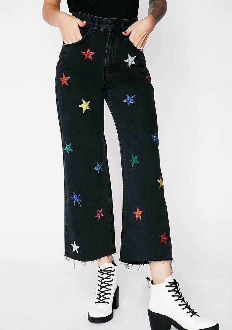 Buy 𧨠The Ragged Priest Bottoms Galaxy π Jeans π 3 The Ragged Priest Bottoms Galaxy Jeans