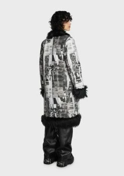 The Ragged Priest Outerwear Poseur Faux Fur Coat