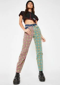The Ragged Priest Hot Rod Mix Check Jeans Bottoms