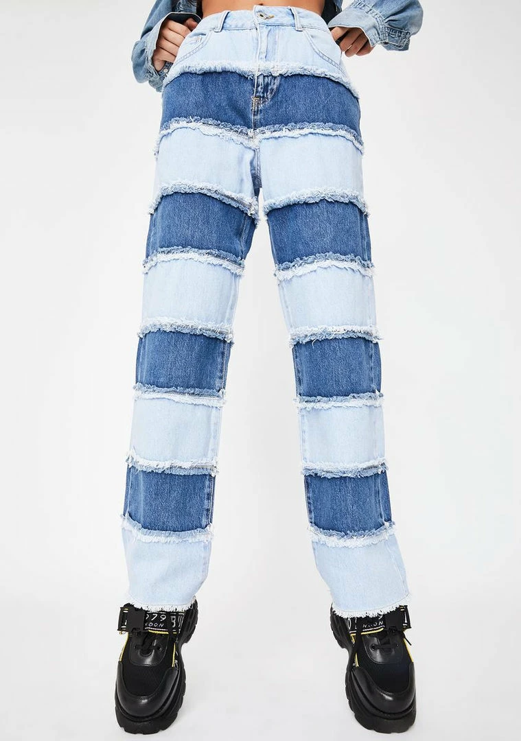 Flash Sale π The Ragged Priest Bottoms Infringement Stripe Panel π Jeans βοΈ 4 The Ragged Priest Bottoms Infringement Stripe Panel Jeans