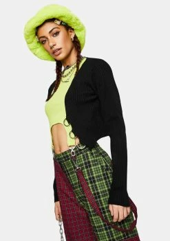 The Ragged Priest Power Ribbed Lace-Up Crop Top Tops