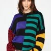 The Ragged Priest Tops Riot Striped Knit Sweater