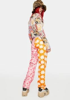 The Ragged Priest Boyfriend Jeans Freedom Print Jeans