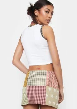 The Ragged Priest Dandy Patchwork Mini Skirt