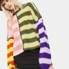 The Ragged Priest Sensory Striped Knit Sweater Tops