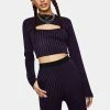 The Ragged Priest Breach Striped Crop Top