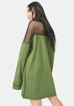 The Ragged Priest Dresses Maze Fishnet Panel Tee Dress