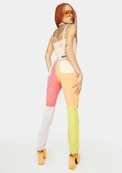 The Ragged Priest Zone Patchwork Cord Jeans Boyfriend Jeans