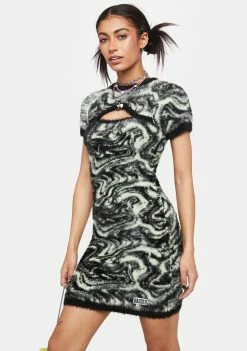 The Ragged Priest Shirt Dress Simulation Sweater Dress