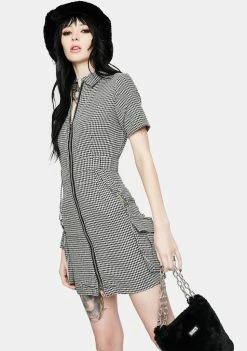 The Ragged Priest Dresses Formation Houndstooth Dress
