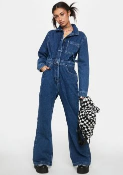 The Ragged Priest Jumpsuits & Rompers Questioner Denim Boilersuit
