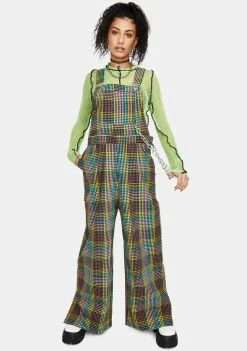 The Ragged Priest Psyche Multi Check Dungaree