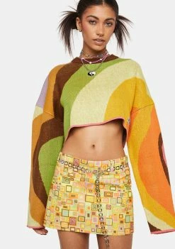 The Ragged Priest Sleaze Knit Cropped Sweater