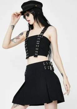 The Ragged Priest Control Buckle Crop Top