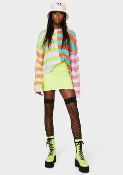 The Ragged Priest Tops Editor Striped Knit Sweater