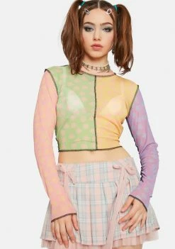 The Ragged Priest Chiller Mesh Crop Top Tops