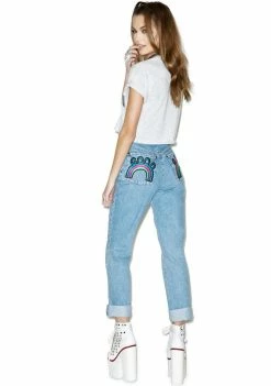 The Ragged Priest Sweet Cheeks Mom Jean Bottoms
