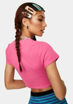 The Ragged Priest Create Ribbed Crop Tee