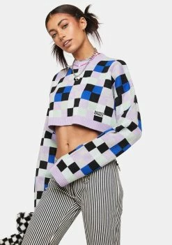 Best reviews of 🔥 The Ragged Priest Mainframe Checkered Sweater Tops 👏 7 The Ragged Priest Mainframe Checkered Sweater Tops