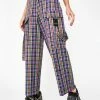The Ragged Priest Break Plaid Cargo Pants Bottoms