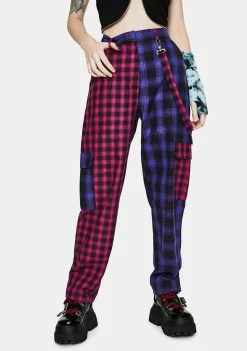 The Ragged Priest Crux Plaid Cargo Pants