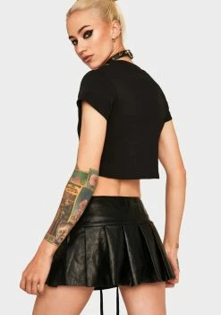 The Ragged Priest Black Rib Ringer Top
