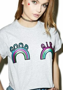 The Ragged Priest Good Girl Crop Tee Tops