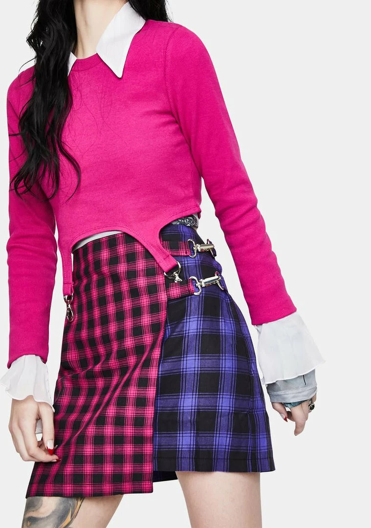 Buy 🔥 The Ragged Priest Matter Plaid Mini 👗 Skirt Bottoms 🔥 3 The Ragged Priest Matter Plaid Mini Skirt Bottoms