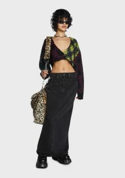 The Ragged Priest Tops Garage Plaid Cardigan