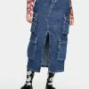 The Ragged Priest Soda Denim Cargo Skirt Bottoms