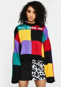 The Ragged Priest Bore Colorblock Knit Sweater Tops