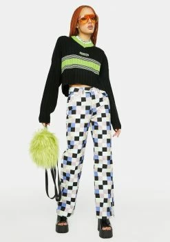 The Ragged Priest Motherboard Checkered Jeans