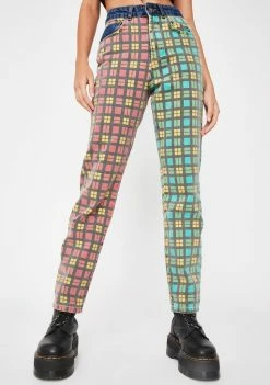 The Ragged Priest Hot Rod Mix Check Jeans Bottoms