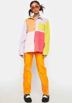 The Ragged Priest Blitzed Patchwork Cord Shirt Tops