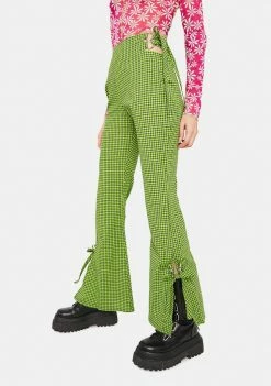 The Ragged Priest Trademark Gingham Flare Pants